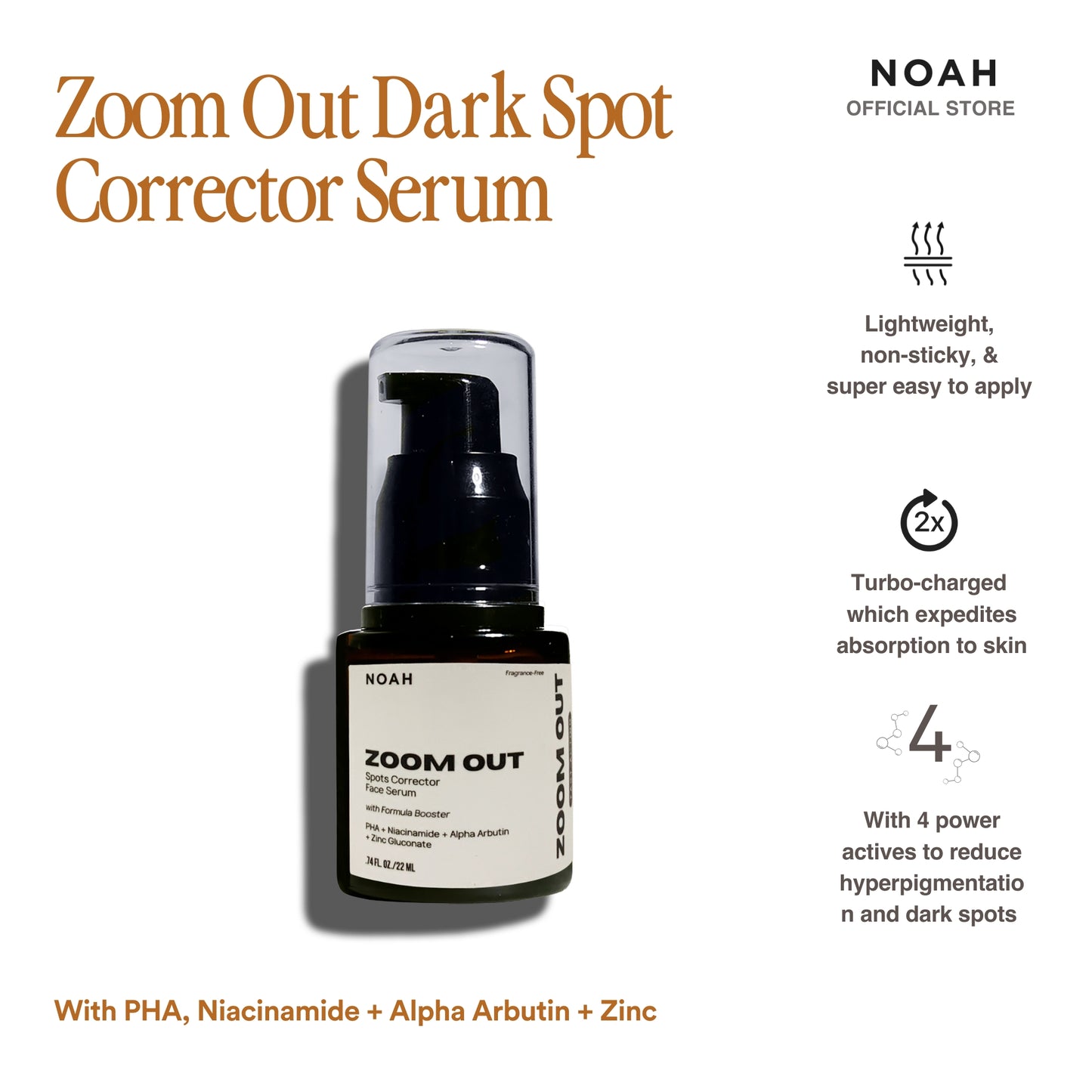 Noah Zoom Out Spot Correcting Serum (Reformulated) - Reduces Dark Spots effectively