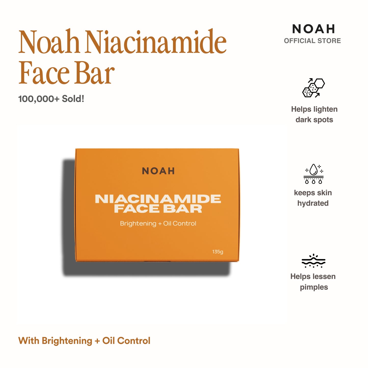 Noah Niacinamide Face Bar 135g